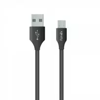 Data Cable USB to Micro USB 12W 1.5m By Fonex Juodas