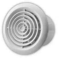 Vents Ašinis ventiliatorius Ø 125 230V 16W 185m3/h 35dB apvalus lubinis (125PF)