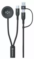 „Swissten“ belaidis 2in1 įkrovimo laidas, skirtas „Samsung Galaxy Watch“ / 2x USB-C / USB 1.2m