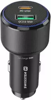Įkroviklis Swissten PD USB-C / USB Car Charger 63W with USB-C - USB-C Cable 1m