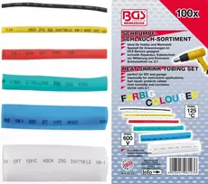 Bgs Technic Susitraukiančių žarnelių asortimentas | spalvotos | 100 vnt. (8123)