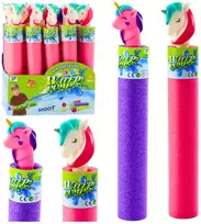 Lean Toys Vaikiškas putų vandens siurblys su vienaragio figūra, 35 cm, saugus lauko žaidimams, spalvotas