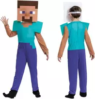 Minecraft kostiumas karnavalinis kostiumas Steve 109-126 cm (4-6 metų)