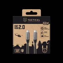 Tactical Fat Man 2.0 kabelis USB-C/USB-C 1m pilkos spalvos