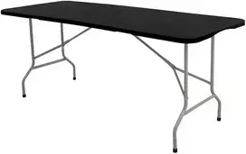 Sulankstomas lauko stalas HATIS, 180 x 70 x 74 cm, juodas