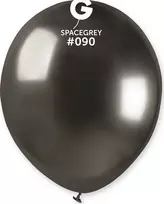 Gemar Chromuoti grafito spalvos balionai, AB50, 13 cm, 100 vnt.