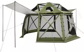 Vevor Išskleidžiama pavėsinė su tinkleliu, 3.96 x 3.96 m, 13 kampų