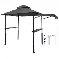Vevor Grilis pavėsinei, 2.43 x 1.5 m, dvigubas stogas
