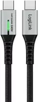 „LogiLink USB-C“ 20Gb/s, 240 W, 1,5 m, juodas korpusas