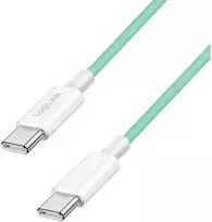 „LogiLink USB-C“ 0,5 m ilgio nailono pynimo žalia