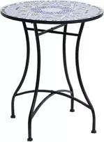 Aosom Sodo stalas, 60x71 cm, mėlynas, metalas, lauko