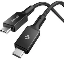 Spigen Essential USB C to USB C 100W Fabric Cable, juodas EB10015CC