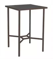 Sodo stalas 70x70x103cm juodas/rudas