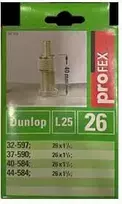 Dviračio padangos kamera Profex 26 colių/11/4-15/8 Dunlop