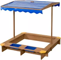 Smėlio dėžė su stogeliu Ibiza Swing King 122x122x117cm medinė/impregnuota