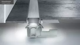 dušas kanāla korpuss ShowerDrain Public 80 ar vertikālo atloku, 2000 mm, bez restes un bez trapa