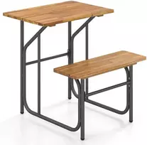 Lauko baldų komplektas Promotions Lauko stalas su suolais, 81.3x69.9x74.9 cm, juoda, akacijos mediena