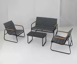 Lauko baldų komplektas Promotions Sodo baldų komplektas, 75x44x41 cm, pilka, metalinis lauko poilsio baldas