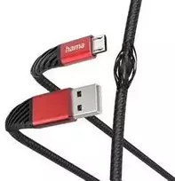 Cable Hama "Extreme" USB-A/Micro-USB 1.5m, Juodas/Raudona