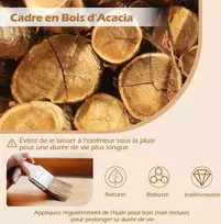 Promotions Lauko valgomojo kėdės 64x59x86 cm natūralios, akacijos mediena