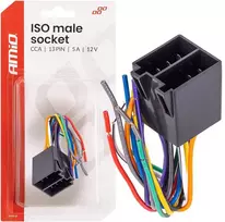 Integruota ISO CCA 13 PIN vyriška jungtis, 5A, 12V, AMIO-04445