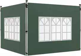 Aosom Paviljono šoninių sienelių komplektas, 295x195 cm, žalia, vandeniui atspari medžiaga