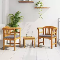 Lauko baldų komplektas Sodo rožių poilsio rinkinys 3 pcs Kietos akacijos mediena