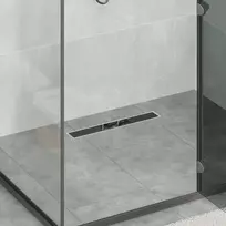 Dušo nutekėjimas su stiklo dangteliu Juoda 50 cm