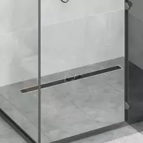 Dušo nutekėjimas su stiklo dangteliu Juoda 90 cm