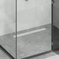 Dušo nutekėjimas su linijiniu dizainu Sidabro 80 cm