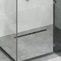 Dušo nutekėjimas su stiklo dangteliu Juoda 70 cm