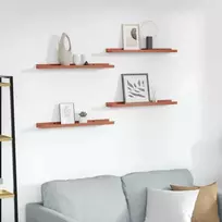 Sieninė lentyna 4 vnt. Raudona 60 x 9 x 3 cm Apdirbta mediena