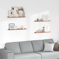 Sieninė lentyna 4 pcs Raudona 80 x 9 x 3 cm Apdirbta mediena