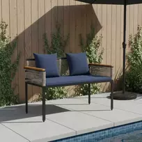 Lauko suolas 2 -Seater 117 x 54 x 74.5 cm poliratanas
