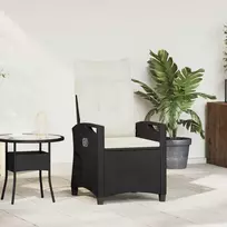 Sulankstoma sodo kėdė Juoda ir kreminė 56 x 60 x 112 cm