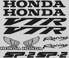 Honda VTR SP2 lipdukų rinkinys motociklo vinilo lipdukai, geltoni