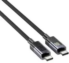 Unitek przewód USB-C PD 60W 480Mbps su wyświetlaczem 3m su oplotem juoda