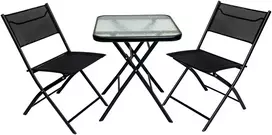 Sulankstomų lauko baldų komplektas Tasso 6060 L, 2+1, juodas