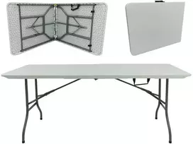 Sulankstomas lauko stalas Party, 240x76x74 cm, baltas