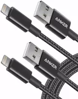 Anker 1,8 m Lightning įkrovimo kabelis iPhone telefonams, 2 vnt., juodas