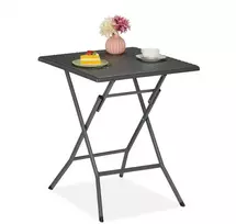 Relaxdays Sodo stalas, 73x62x62 cm, pilkas, sulankstomas