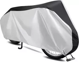 SOMLAW vandeniui atsparus motociklo uždangalas, UV apsauga, 200x70x110 cm, juodas/sidabrinis
