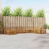 Lauko sofos komplektas 8 pcs Natūrali