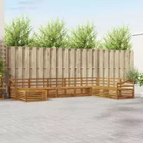 Lauko baldų komplektas Lauko sofos komplektas 8 pcs Natūrali