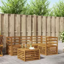 Lauko baldų komplektas Lauko sofos komplektas 5 pcs Natūrali