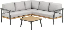 House Nordic Kampinis lauko baldų komplektas, 200x73x65 cm, pilka, aliuminis