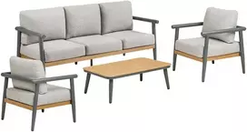 House Nordic Lauko baldų komplektas Comillas, 179.5x73x65 cm, pilka, aliuminis