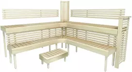 Modulinis pirties gultas PREMIUM, Drebulės mediena, 2600 x 2690 mm