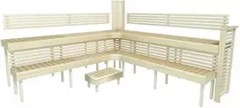 Modulinis pirties gultas PREMIUM, Drebulės mediena 3200 x 3290 mm