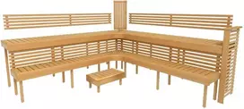 Modulinis pirties gultas PREMIUM, juodalksnio mediena 3200 x 3290 mm